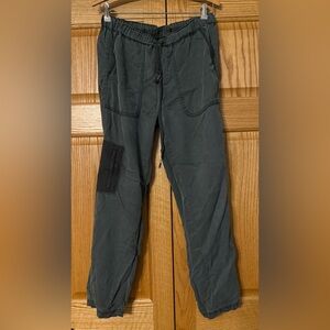 Hei Hei for Anthropologie 29 Sage Green Skinny Pants Cargo Zip Pocket Tencel
